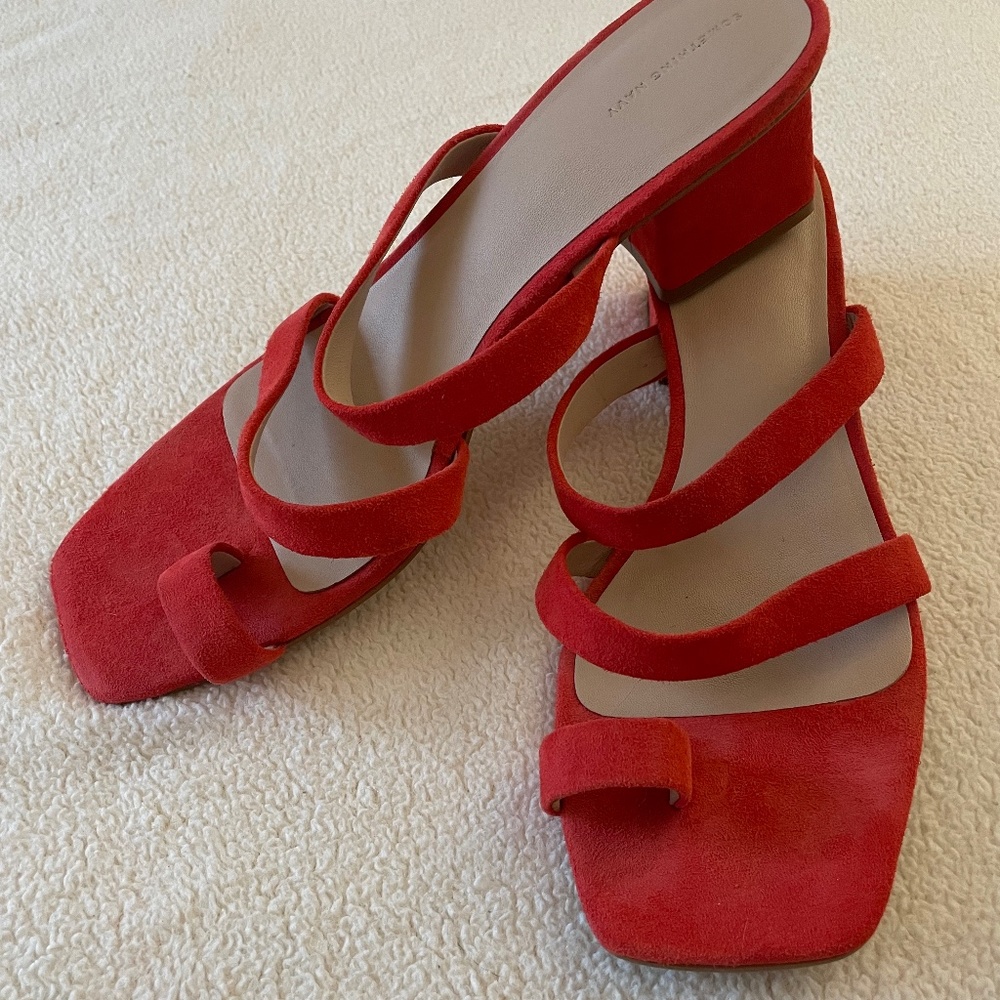 Something Navy Kitten Heel Sandal